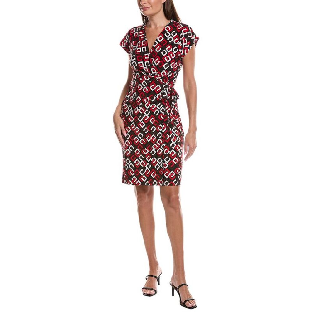 Anne Klein Womens  Classic Wrap Dress, Black